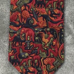 Art of MC Escher Neck Tie Silk Red Mosaic II Lithograph Colorful Boxelder Italy